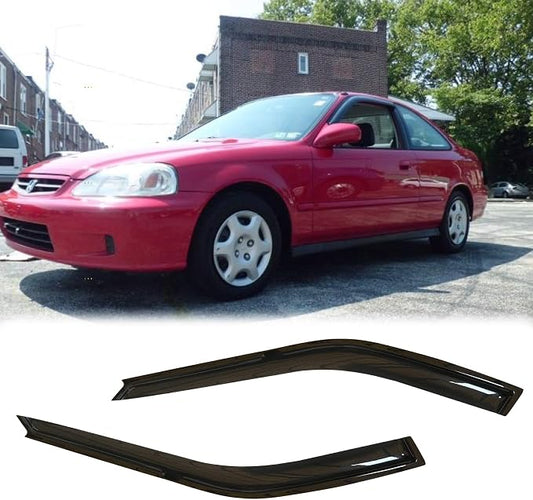Side Window Wind Vent Deflector, Dark Smoke Nice Window Visor fit by Puermto