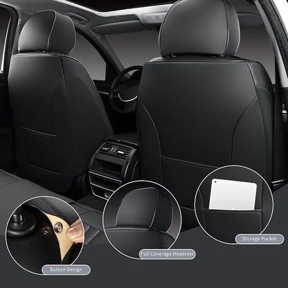 Leather Seat Covers, Car Seat Protector Waterproof, Seat Covers Full Set - Image 5