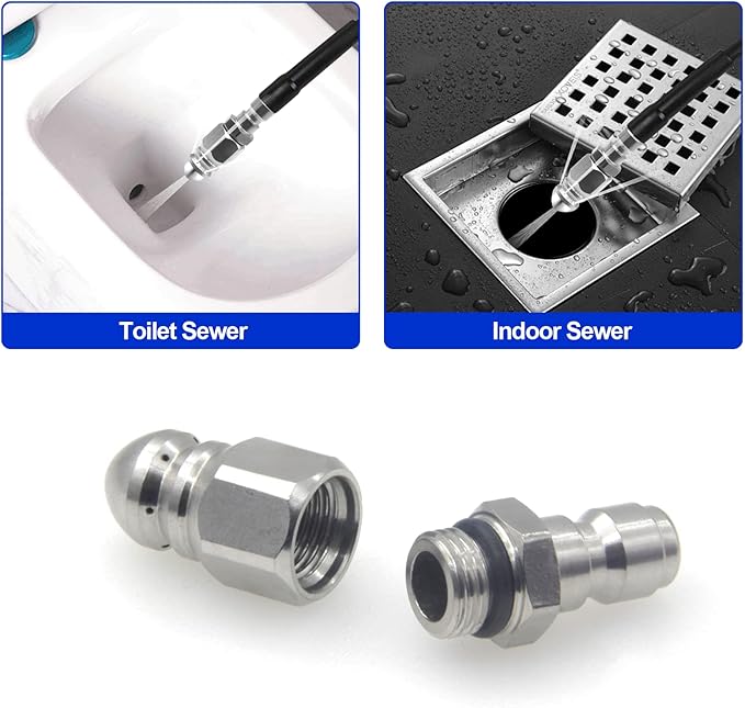 Pressure Washer Sewer Jetter Nozzle - Image 4