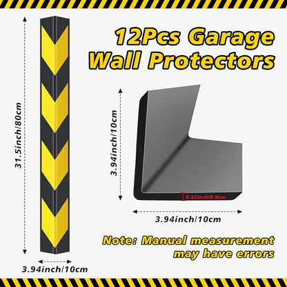 12 Pack Garage Wall Corner Guards, Car Bumper and Wall Corner Protection - Image 3