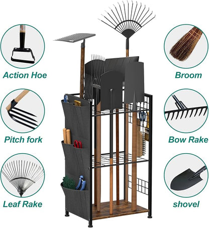 YBING Garden Tool Organizer, Yard Tool Stand - Image 4