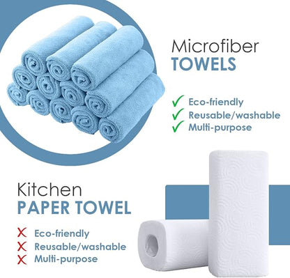 Avalon Towels Microfiber Cleaning Cloths Size 16" x 16", Highly Absorbent - Image 2