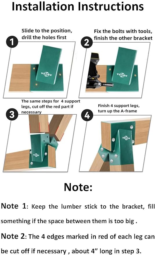 Heavy Duty Swing Sets Brackets Including 2 Black A-Frame Swing Set Brackets and - Image 4