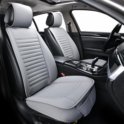 Universal Leather Car Seat Covers Full Set, Car Seat Cushion Covers Protector by SunnyColor