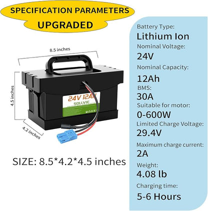 24V Battery Replacement for Ride On Cars, 12Ah/7Ah - Image 2