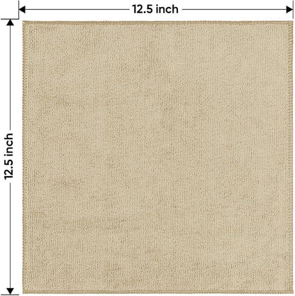 HOMEXCEL Brown Microfiber Cleaning Cloth 12 Pack, 12.5 x 12.5 inch Microfiber - Image 7