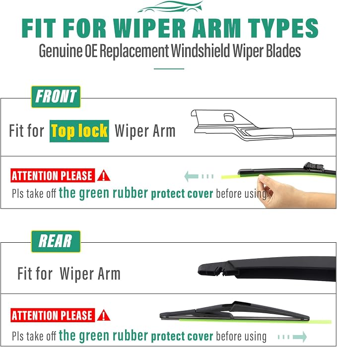 26" 19" 12" Windshield Wiper Blades Replacement - Image 8