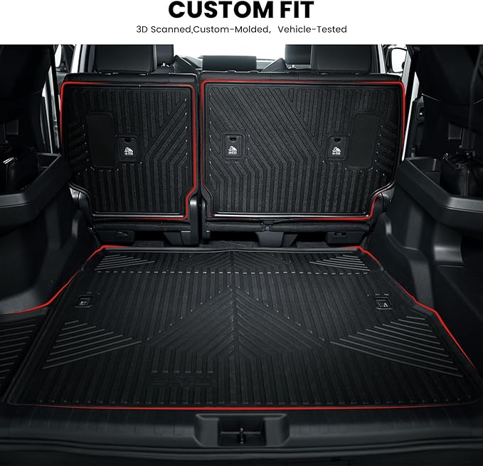 LASFIT Trunk Mat&Backrest Mat for Toyota 4Runner 2025, All Weather TPE Custom - Image 2