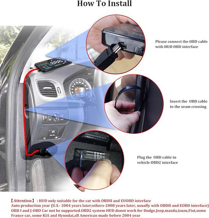 Heads Up Display for Cars, Digital Speedometer for Car A8 - Image 7
