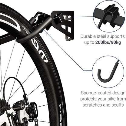 FLEXIMOUNTS 4 Bike Storage Rack, Heavy Duty Wall Mount Hanger - Image 5