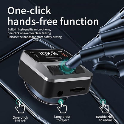 Car Bluetooth 5.3 FM Transmitter，with Dual PD 30W Type-C Car Fast Charging and - Image 2