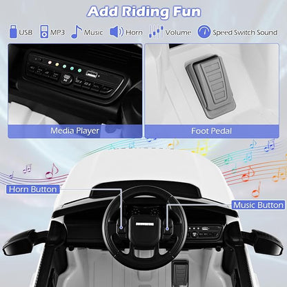 Costzon 12V Kids Ride On Car, Licensed Land Rover Electric Vehicle w/Remote - Image 4