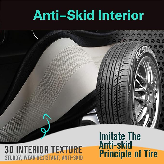 PINCTROT D Shaped 14 Inch Small Sized Steering Wheel Cover Great Grip - Image 5