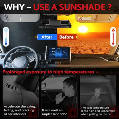 KAYZT Windshield Sun Shade for Toyota RAV4 2019-2025 RAV-4 Foldable Sunshade - Image 4