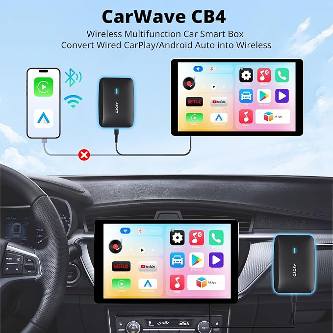 Portable AI Box CarPlay -2025 Upgrade Wireless CarPlay Adapter Compatible - Image 2