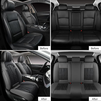 Leather Car Seat Covers, Car Seat Protector Waterproof, Seat Covers Full Set - Image 3