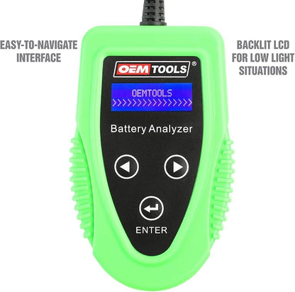 OEMTOOLS 24359 Digital Car Battery Tester, 12V Battery Diagnostic Tool - Image 3