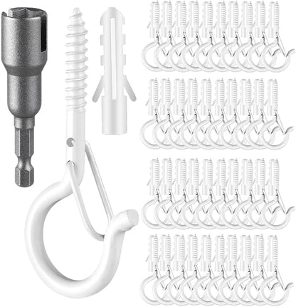96 PCS Q-Hanger Hooks, Screw Hooks by FSAH