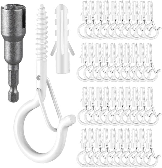 96 PCS Q-Hanger Hooks, Screw Hooks by FSAH