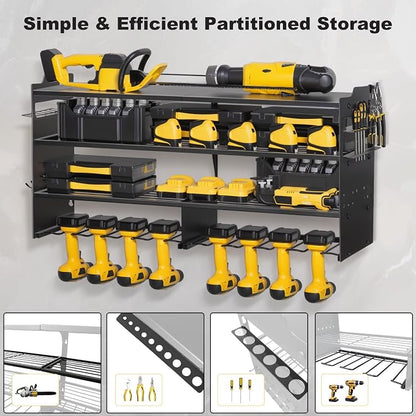 oviitech Power Tool Organizer Wall Mount, 8 Drill Holder Wall Mount Loads 400lbs - Image 3