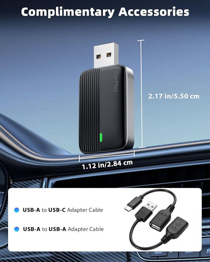 MoKo Wireless CarPlay Adapter for Apple iPhone, Mini Car Play Adapter for iOS - Image 8