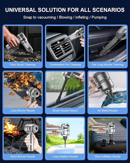Car Vacuum, 3 Suction Modes, Portable Mini Cordless Cleaner - Image 2