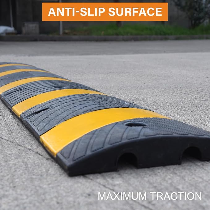 Orangestar 6Ft Rubber Speed Bump, 2 Channel Heavy Duty Speed Hump Cable - Image 7