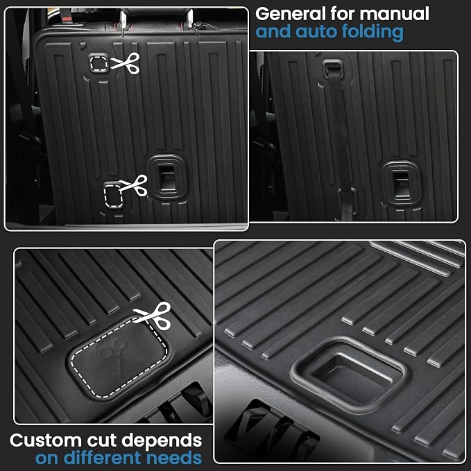Cargo Mat with Backrest Mats for 2020-2024 2025 Ford Explorer Car Mat - Image 5