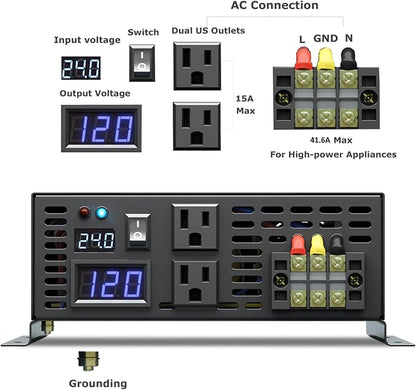 WZRELB 5000W 24V High Efficiency Solar Power Off Grid DC Voltage Converter Pure - Image 3