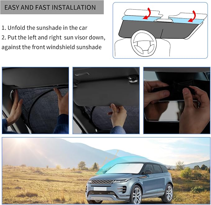 INSAUTO for Outback 2024 Window Sunshade Windshield Sun Shade for 2020-2023 - Image 4