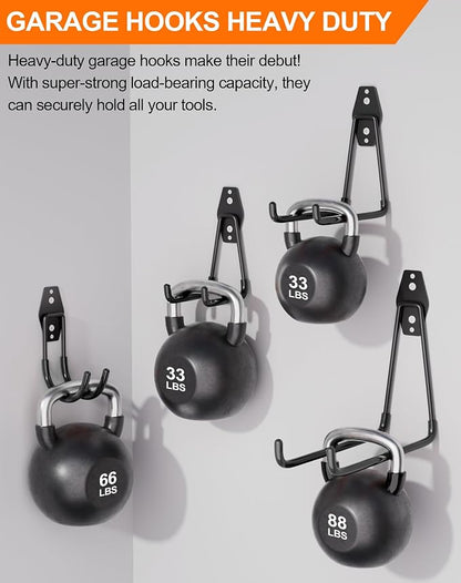 QcoQce 12 Pack Garage Hooks Heavy Duty, Wall Mount Utility Hooks - Image 3
