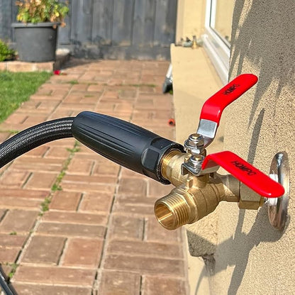 HQMPC Garden Hose Y Valve Hose Splitter Brass Hose Splitter - Image 7