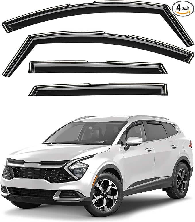 Window Deflectors Smoke Tinted In-Channel Side Window Vent Visor Deflectors by Unknown