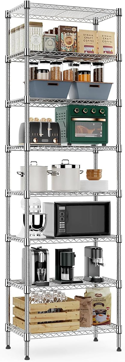 8 Tier 2000 lbs Storage Rack Metal Wire Shelving Unit, Storage Standing Shelf by MEIGAOPLASTICANDMETALHKCOLIMITED