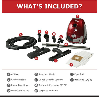 Atrix Red Lil Portable Canister Vacuum Cleaner - Image 2