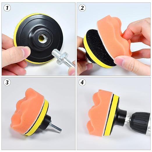 Car Polishing Buffing Kit 3Inch Drill Buffing Pad Buffing Pads, Wool Pads - Image 4