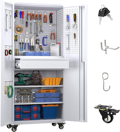 71" Metal Garage Storage Cabinet by SUXXANFurniture