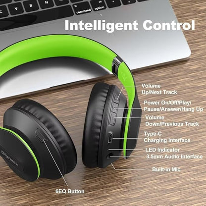 Wireless Bluetooth Headphones Over Ear, 65H Playtime HiFi Stereo Headset - Image 6