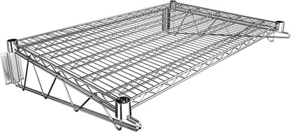 24" x 36" Chrome Wire Wall Mount Shelf by Krollen+Industrial