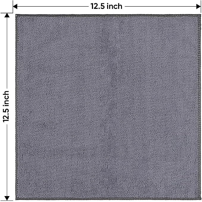 HOMEXCEL Grey Microfiber Cleaning Cloth 50 Pack, 12.5 x 12.5 inch Microfiber - Image 7