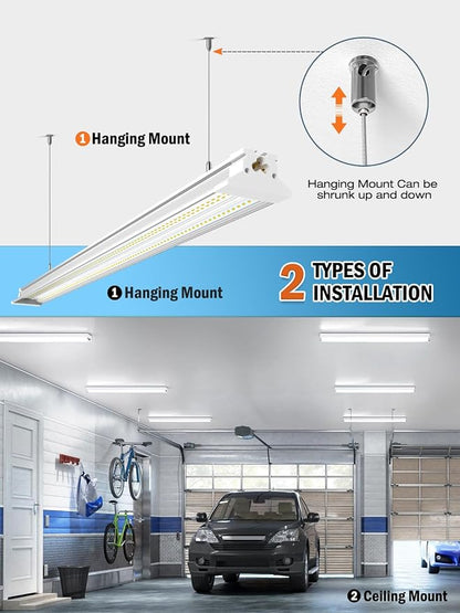 Upgrade Super Bright Hanging | Surface Mount 4' 10000LM 5000K 60W Linkable 4FT - Image 3