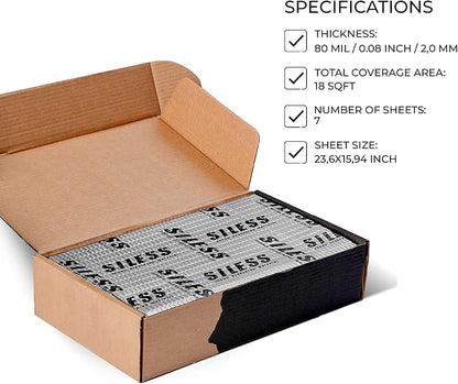Siless 80 mil 18 sqft Car Sound Deadening mat - Image 3