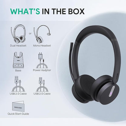 Yealink WH64 DECT & Bluetooth Mono UC Zoom Wireless Headset, 606 ft Range - Image 9