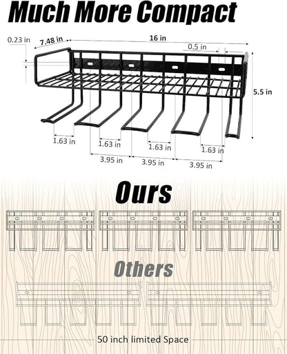 Heavy Duty Tool Organizer, 4 Wall Mount Anchors, 3.95" Between Slots, Sturdy - Image 4