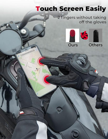 KEMIMOTO Motorcycle Gloves for Men/Women, Touchscreen Dirt Bike Gloves - Image 5