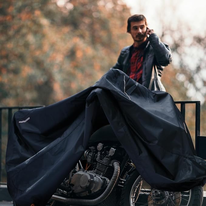 Motor Bike Cover Waterproof Outdoor, Motorbike Scooter Moped Cover Sun Rain - Image 6