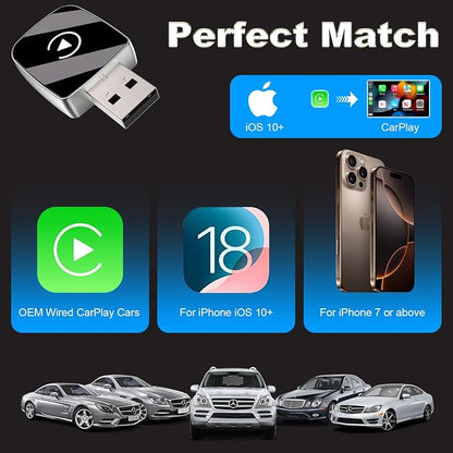 Wireless CarPlay Adapter-Mini Edition, Convert Factory Wired to Wireless Apple - Image 7