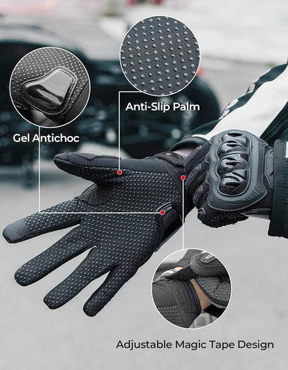 KEMIMOTO Motorcycle Gloves for Men/Women, Touchscreen Dirt Bike Gloves - Image 2