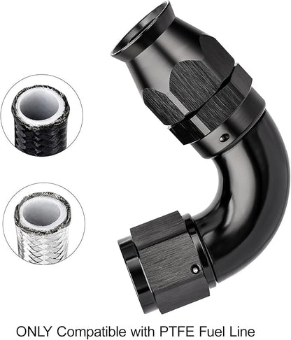 EVIL ENERGY 8AN 120 Degree PTFE One Piece Full Flow End Hose Fitting Aluminum - Image 5
