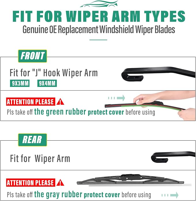 24" 16" 12" Windshield Wiper Blades Replacement - Image 8